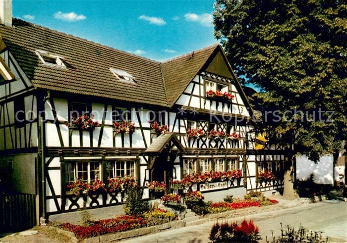 Sasbachwalden Achern Ortenaukreis BW Gasthaus Engel Fachwerkhaus Blumen- und We – Vorderseite