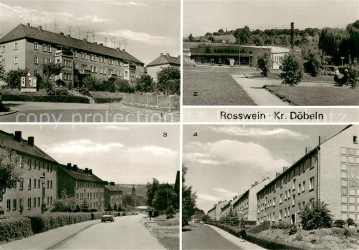 Rosswein Sachsen Strasse des Friedens Kaufhalle im Neubaugebiet Dr Otto Nuschke – Vorderseite