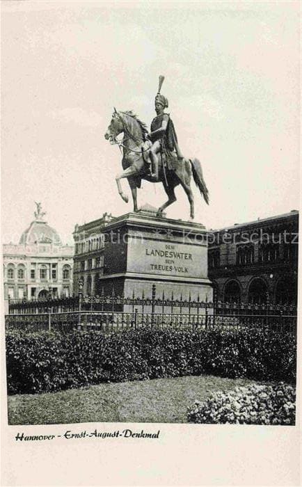 Badenstedt HANNOVER Ernst-August-Denkmal Reiterstandbild Platz Opernhaus Blumenb – الوجه الأمامي
