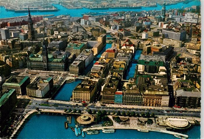 HAMBURG CITY Binnenalster Jungfernstieg und Hafen – Vorderseite