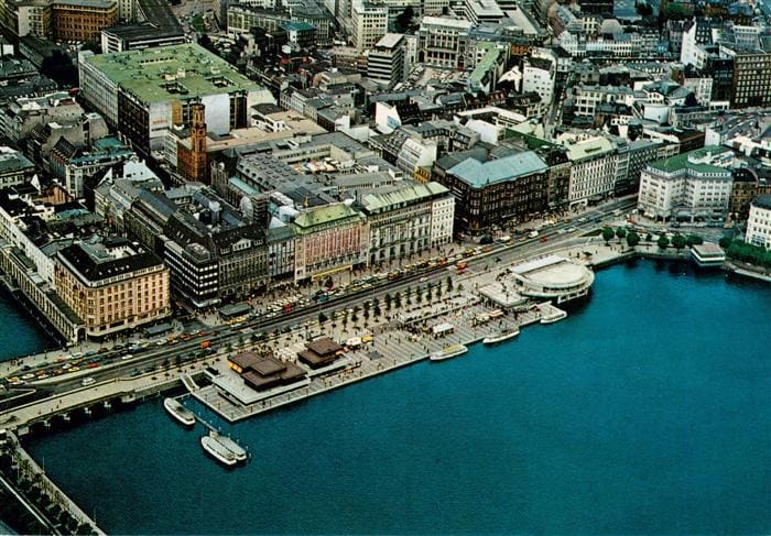 HAMBURG CITY Blick auf Jungfernstieg und Binnenalster – Vorderseite