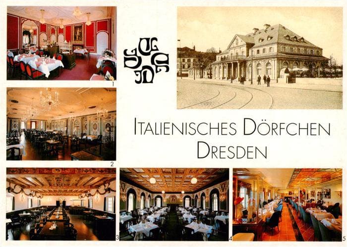 DRESDEN Elbe Italienisches Doerfchen Gaststaette Weinzimmer Caffee Biersaal Kurf – Vorderseite