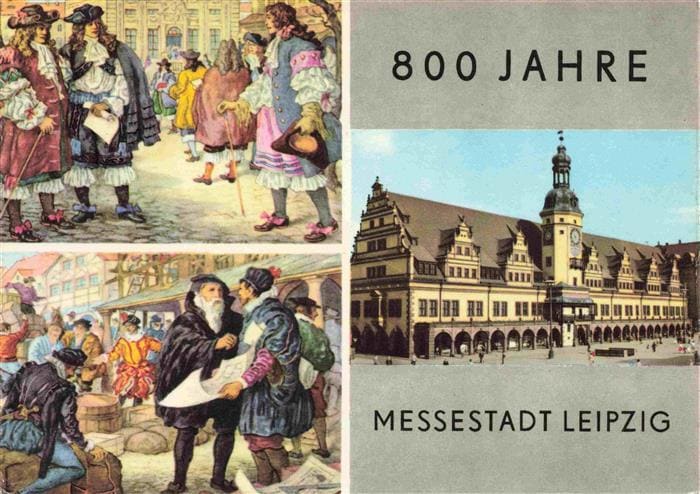 LEIPZIG Sachsen 800 Jahre Messestadt Gemaelde Erste gesetzliche Messeordnung 168 – Μπροστινή όψη