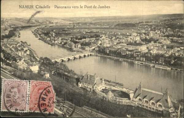 Namur Wallonie Citadelle Panorama vers le Pont de Jamb