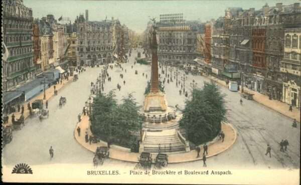 Bruxelles Bruessel Place de Brouuckere et Boulevard Anspac