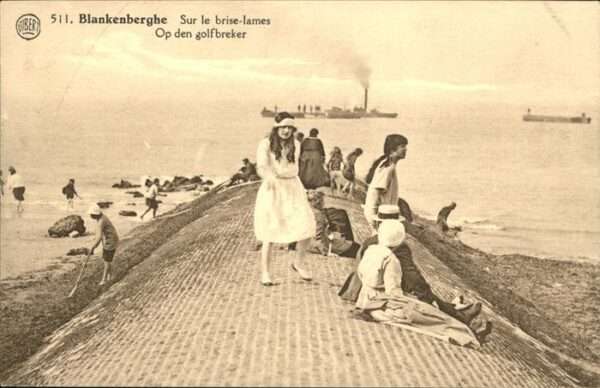 Blankenberghe brise-lames golfbreker Strand