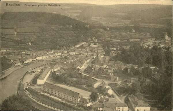 Bouillon Wallonne Panorama pris du Belvedere Feldpost