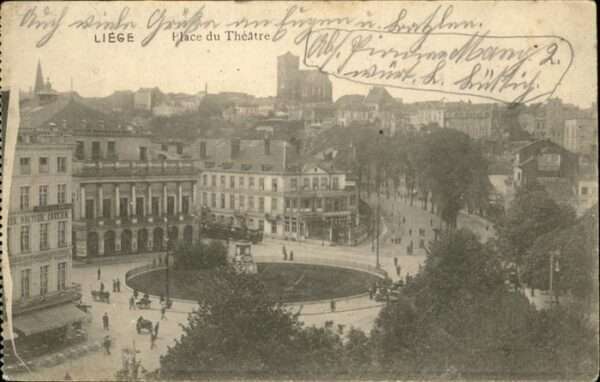 Liege Luettich Place Theatre Feldpost