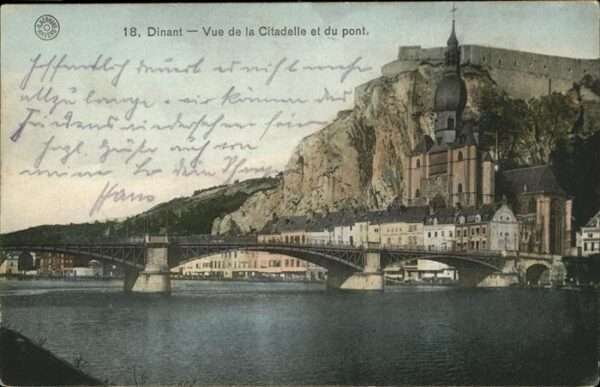 Dinant Wallonie Vue de la Citadelle et du pont Feldpost