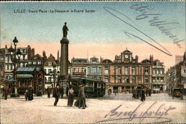 Lille Antwerpen Grand Place Deesse et le Grand Garde Fe