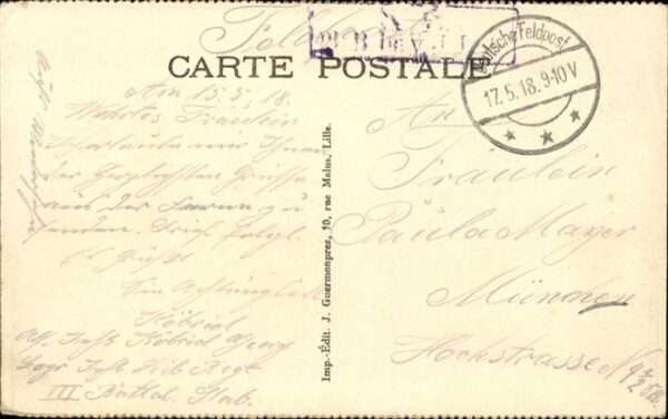 Tourcoing 59 La Gare Strassenbahn, Feldpost – Bild 2