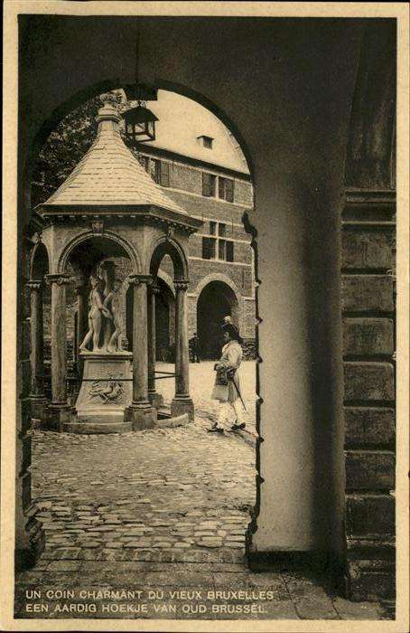 Bruxelles Bruessel Brunnen 1935