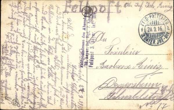 Lille Antwerpen Prefecture Feldpost – Bild 2