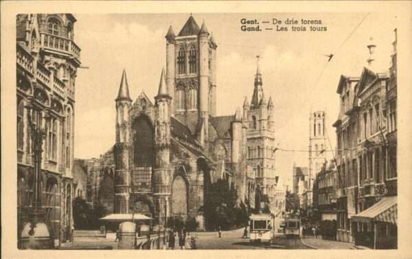 Gent Gand Flandre De drie torens Strassenbahn