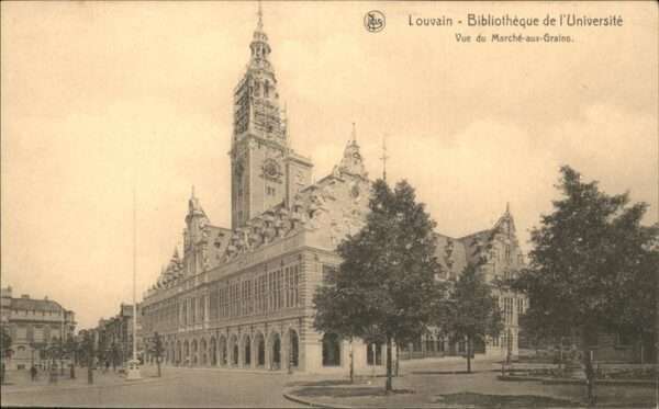 Louvain Flandre Bibliotheque de Universite Marche aux G