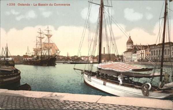 Ostende Oostende Le Bassin du Commerce Segelschiff