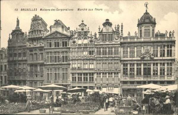 Bruxelles Bruessel Maisnons des Corporations Marche, Feldp