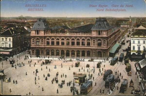 Bruxelles Bruessel Place Rogier Bahnhofsplatz, Strassenbah