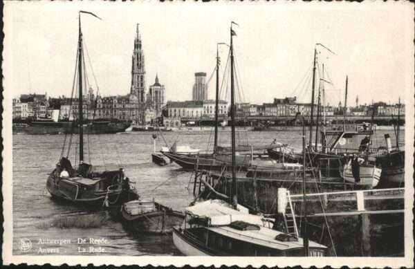 Antwerpen Anvers De Reede Hafen, Segelschiffe