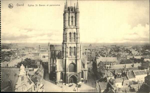Gand Belgien Eglise St. Bavon et panorama