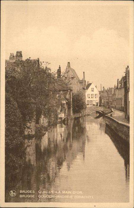 Bruges BRUGGE Belgie Quai de la Main D&# Or Gracht