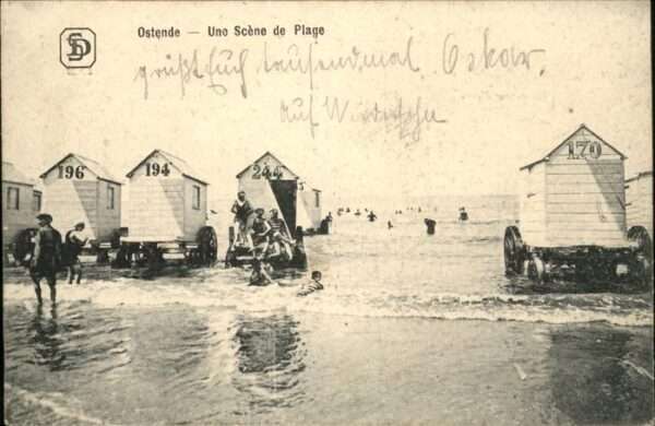 Ostende Oostende Une Scene de Plage