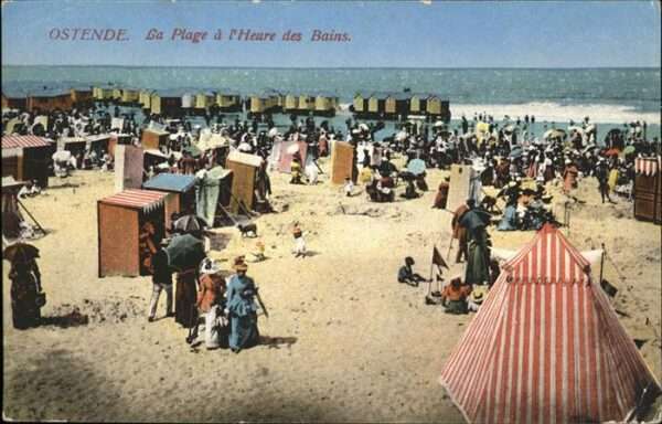 Ostende Oostende Plage Heure des Bains, Feldpost