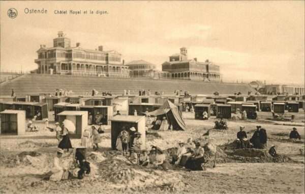 Ostende Oostende Chalet Royal et la digue