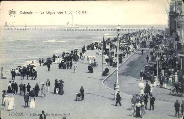 Ostende Oostende Digue vue a vol d oiseau