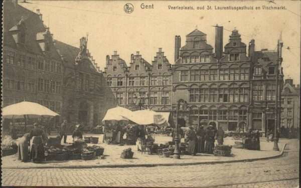 Gent Gand Flandre Veerleplaats oud St. Laurentiusgasthuls