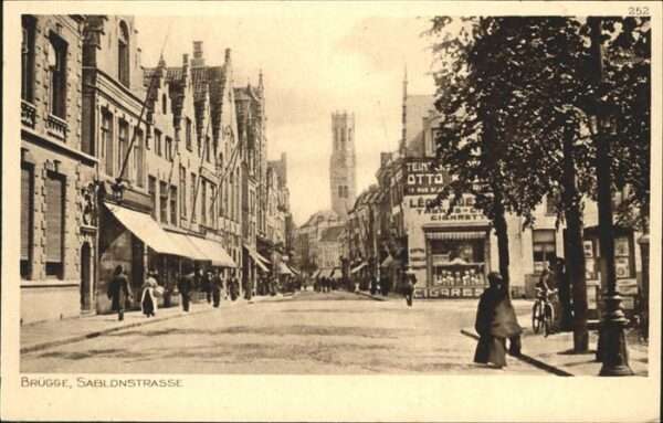 Bruges BRUGGE Belgie Sablonstrasse Feldpostkarte