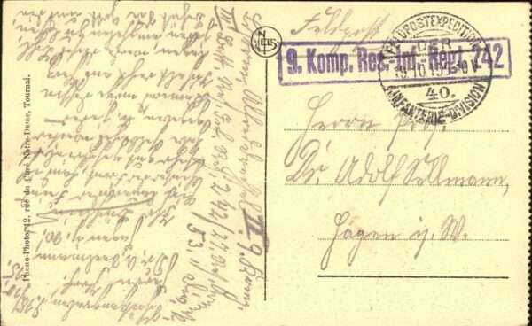 Douai 59 Gare Pferdekutschen, Feldpost – Bild 2