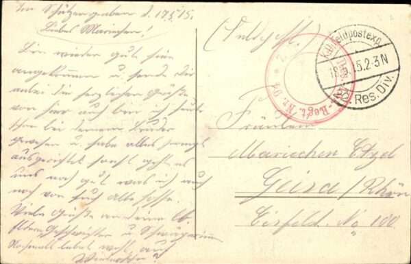 Nouzonville Meuse Generale cote Nord, Feldpost – Bild 2
