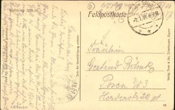 Becelaere Becelaires Flandern, Kirche, Feldpost, – Bild 2