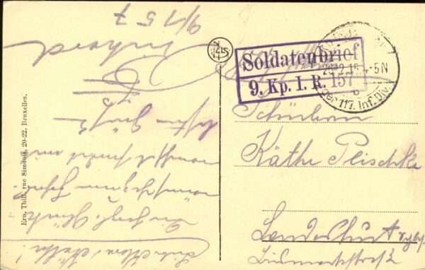 Ostende Oostende Les Cabines Pferd, Feldpost – Bild 2