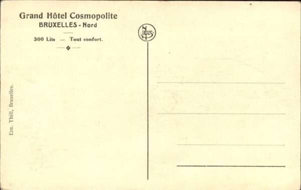 Bruxelles Bruessel Grand Hotel Cosmopolite – Bild 2