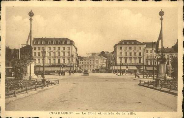 Charleroi Wallonie Pont et entree de la ville