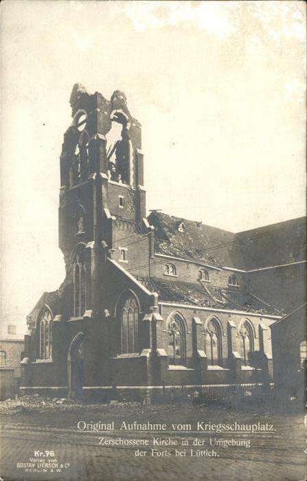 Luettich Liege Original Aufnahme Kriegsschauplatz Kirc