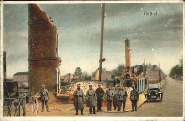 Rethel Ardennes Soldaten Krieg, Ruinen, Feldpost