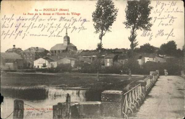 Pouilly Beauvais Meuse Entree du Village Feldpost