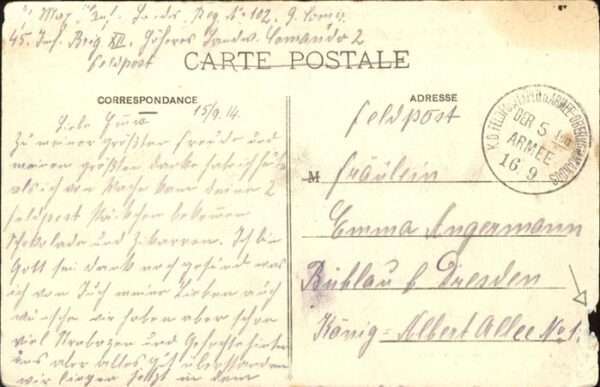 Pouilly Beauvais Meuse Entree du Village Feldpost – Bild 2