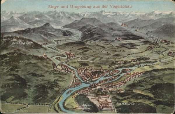 Steyr Enns Oberoesterreich Panorama