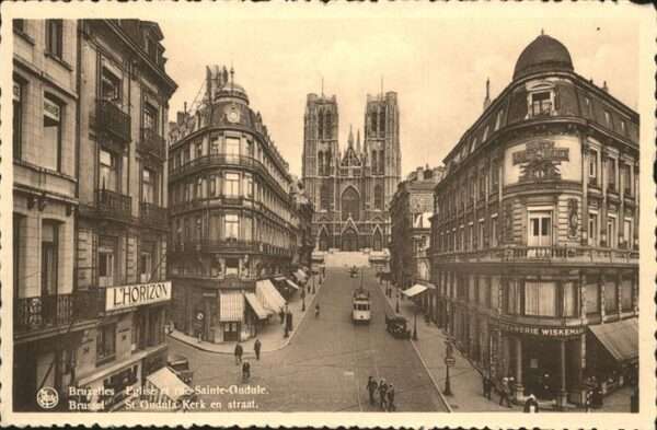 Bruyere Bruxelles eglise et Rue St. Gudule