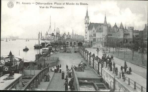 Anvers Antwerpen Debardadere Place et Musee du Steen