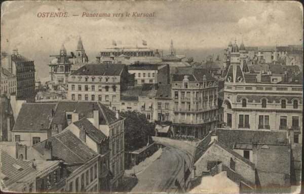 Ostende Oostende Panorama vers le Kursaal