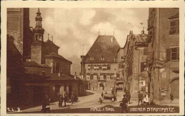 Hall Tirol Stadtplatz Brunnen