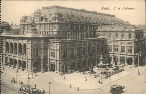 Wien Hofoper Kutsche Strassenbahn