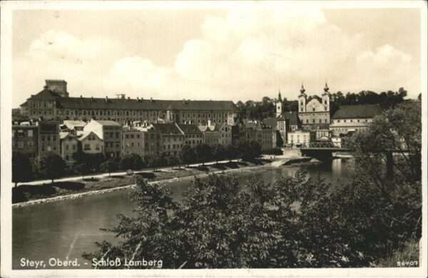 Steyr Enns Oberoesterreich Schloss Lamberg Brücke