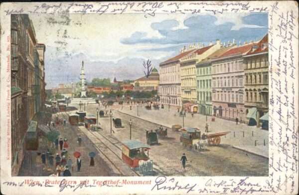 Wien Praterstern Tegetthof Monument Strassen