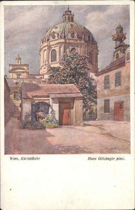 Wien Karlskirche Künstler Hans Götzinger